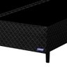 Cama Box 158 X 198 X 39 Queen Size Bipartido Gazin Preto Bordado Pérola Negra - 2