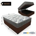 Ver imagem 2 de Cama Box com Baú Casal + Colchão de Molas Ensacadas - Ortobom - Iso Superpocket 138cm - Marrom