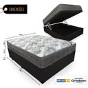Ver imagem 2 de Cama Box com Baú Casal + Colchão de Molas Ensacadas - Ortobom - Iso Superpocket 138cm - Preto