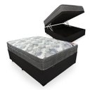 Ver imagem 1 de Cama Box com Baú Casal + Colchão de Molas Ensacadas - Ortobom - Iso Superpocket 138cm - Preto