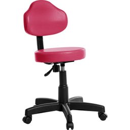 Cadeira Mocho Estética Clinica Plus Rv Cor Rosa - 1