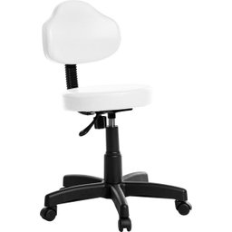 Cadeira Mocho Estética Clinica Plus Rv Cor Branco - 1