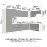 Armário de Cozinha Completa de Canto 546cm Branco/Cinza Lux Madesa 05 - 4