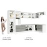 Armário de Cozinha Completa de Canto 546cm Branco/Cinza Lux Madesa 05 - 6
