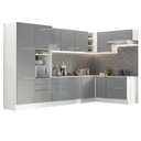 Ver imagem 3 de Armário de Cozinha Completa de Canto 546cm Branco/Cinza Lux Madesa 05