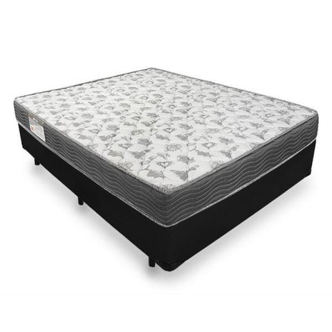 Cama Box Casal + Colchão de Espuma D33 - Ortobom - Iso 100 138cm - Preto