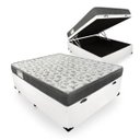 Ver imagem 1 de Cama Box Baú Casal Colchão Espuma D33 Iso 100 Ortobom + Box Sintético Branco 138x188x58
