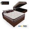 Cama Box com Baú Casal + Colchão de Molas - Anjos - Classic Superlastic 138cm Marrom - 2