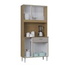 Ver imagem 3 de Cozinha Kit Cassia 6 Portas e 1 Gaveta Damasco Ripado Off White- Poquema