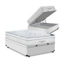 Ver imagem 1 de Cama Box com Baú Casal + Colchão de Molas Ensacadas - Ortobom - Freedom 138cm Branco