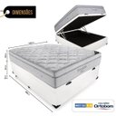 Ver imagem 2 de Cama Box com Baú Casal + Colchão de Molas Ensacadas - Ortobom - Freedom 138cm Branco