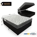 Ver imagem 2 de Cama Box com Baú Casal Sintético + Colchão de Espuma D33 - Ortobom - Iso 100 138cm - Preto