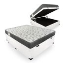 Ver imagem 1 de Base Box Baú Casal Sintético Branco (32x138x188) + Colchão de Espuma Iso D33 Casal (18x138x188) Orto