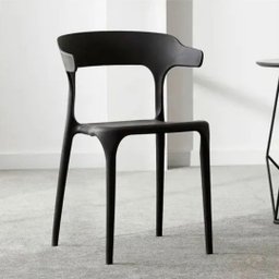 Kit 2 Cadeiras de Jantar Chifre Preta – Design Moderno em Polipropileno para Sala e Cozinha - 3