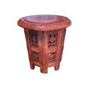 Ver imagem 1 de Mesa Indiana de Madeira Sextavada 30cm