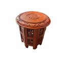 Ver imagem 3 de Mesa Indiana de Madeira Sextavada 30cm