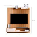 Ver imagem 2 de Painel para TV Nina 58 Polegadas MDF Ripado Nature Off White Bechara Móveis