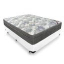 Ver imagem 1 de Cama Box Casal Sintético Branco + Colchão Ortobom Iso Superpocket 57x138x188