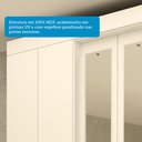 Ver mais imagens de Guarda Roupa Solteiro 119cm 4 Portas 3 Gavetas Capelinha com Espelho 100% Mdf Débora