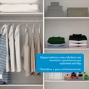 Ver imagem 7 de Guarda-Roupa Solteiro 4 Portas 3 Gavetas Capelinha com Espelho 100% MDF 119cm Nerina Espresso Móveis Branco
