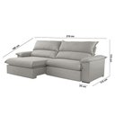 Ver imagem 2 de Sofá Filadélfia Linho 02 Módulos 80cm B25cm Meu Sofá Online A230 Linho Cinza
