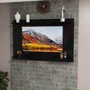 Ver imagem 4 de Painel de Tv até 50 Pol Amanda Minimalista com Prateleira Mdf Preto