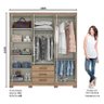 Guarda Roupa Casal Ambiente City 6 Portas Jequitibá Brilho - Henn - 4