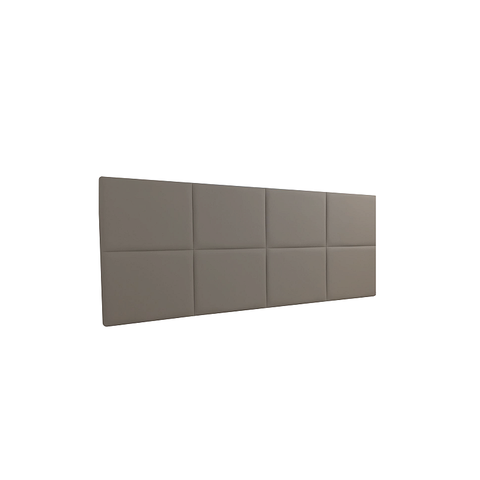 Cabeceira Estofada Queen 8 Blocos Não É Segredo Suede Liso Marrom Claro 160x60