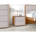 Ver imagem 6 de Mesa de Cabeceira 2 Gavetas Loop - Lopas Amendoa Clean/off White