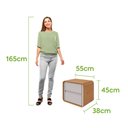 Ver imagem 2 de Mesa de Cabeceira 2 Gavetas Loop - Lopas Amendoa Clean/off White