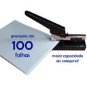 Ver imagem 3 de Grampeador Profissional Grande 100 Folhas Reforçado Aço