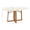 Ver imagem 3 de Mesa de Jantar Kappesberg em Madeira Maciça com Tampo de Vidro Off White 180cm