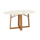 Ver imagem 1 de Mesa de Jantar Kappesberg em Madeira Maciça com Tampo de Vidro Off White 180cm