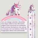 Ver imagem 5 de Adesivo Parede Régua Crescimento Unicórnio Arco Iris Cupcake