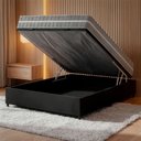 Ver imagem 3 de Cama Box Baú Solteiro Preto + Colchão Molas Ensacadas Zidi Miami 88x188x64cm