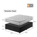Ver imagem 5 de Cama Box Baú Solteiro Preto + Colchão Molas Ensacadas Zidi Miami 88x188x64cm