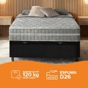 Ver imagem 6 de Cama Box Baú Solteiro Preto + Colchão Molas Ensacadas Zidi Miami 88x188x64cm