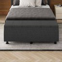 Ver imagem 4 de Baú Sapateira Estofada Casal King Size 195 Cm Venus Linho Skybox Preto