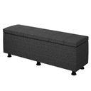 Ver imagem 2 de Baú Sapateira Estofada Casal King Size 195 Cm Venus Linho Skybox Preto