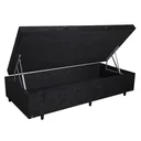 Ver imagem 7 de Cama Box Baú Solteiro Suede 78x188cm - Genki Kenko Colchões:preto