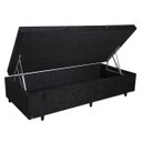 Ver imagem 2 de Cama Box Baú Solteiro Suede 78x188cm - Genki Kenko Colchões:preto