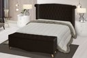 Ver imagem 2 de Kit Cabeceira de Cama Box e Calçadeira Baú Malibu Queen 160 Cm Suede Marrom do Lar Móveis