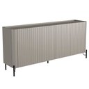 Ver imagem 1 de Aparador Buffet Sala de Jantar 4 Portas Brise Pés Industrial Preto Naim I03 Grigio - Lyam Decor