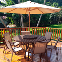 Ver imagem 3 de Kit Móveis para Piscina Jogo de Mesa 6 Cadeiras e 2 Espreguiçadeiras de Alumínio