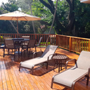 Ver imagem 1 de Kit Móveis para Piscina Jogo de Mesa 6 Cadeiras e 2 Espreguiçadeiras de Alumínio