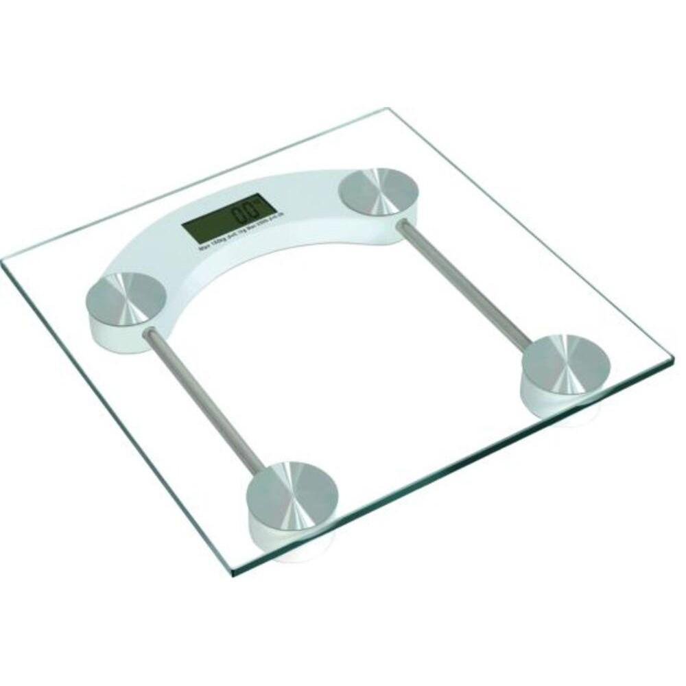 Balança de Pesagem 180kg em Vidro Transparente Digital Lcd Eletronica para Casa e Banheiro