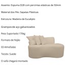 Ver imagem 4 de Sofá Curvo 2 Lugares Feijão Orgânico Divã Suede Capuccino + Brindes