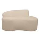 Ver imagem 6 de Sofá Curvo 2 Lugares Feijão Orgânico Divã Suede Capuccino + Brindes