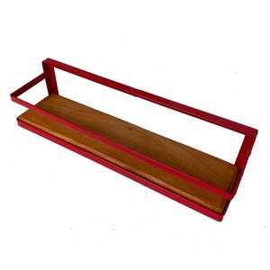 Prateleira Porta Condimentos e Tempero 1 Andar 40x9 cm:Vermelho