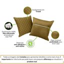 Ver imagem 4 de Almofada Tressê 50x50cm Veludo Mostarda - Casaepoltrona